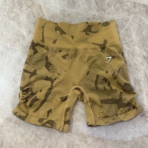 Gymshark Brown Patterned Athletic Shorts
